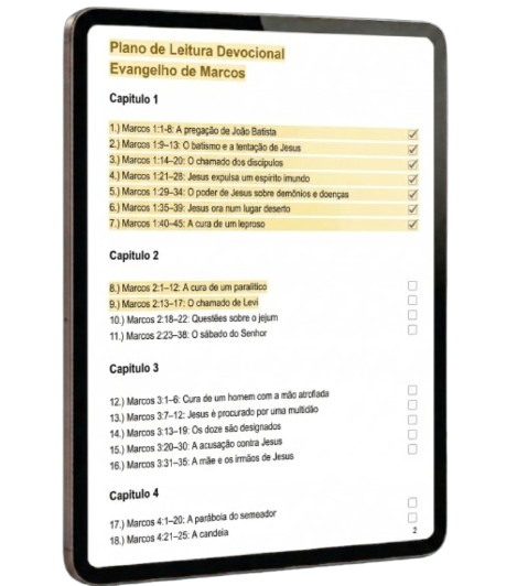 Plano de Leitura de Marcos